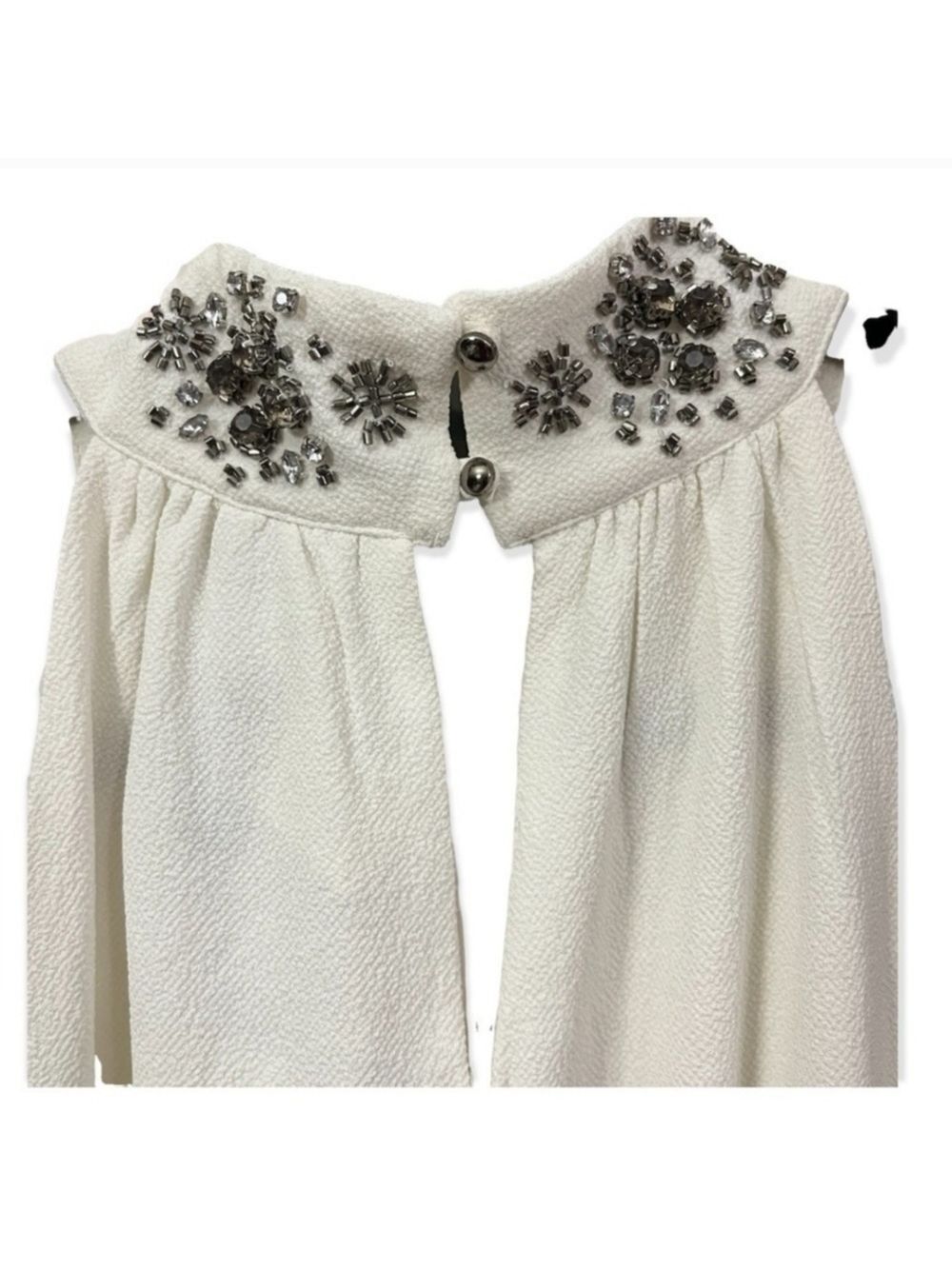 VERA MODA Snow White Taylor Halterneck Beaded Mini Dress M - Picture 4 of 7